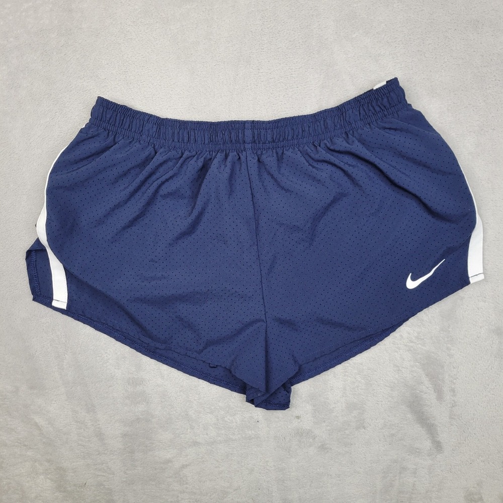 Nike Shorts Womens Large Athletic Jogger Performance DriFit Sport Swoosh Blue
